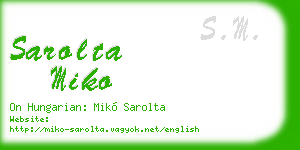 sarolta miko business card